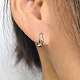 Boucles d'oreilles créoles torsadées en argent sterling plaqué rhodium 925 CH1017-2-2