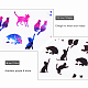 Olycraft 4 feuilles de résine décorer des films feuilles transparentes d'image de chat pour des feuilles de plastique imprimées en résine matériau de remplissage de résine pour la fabrication de résine de silicone ou de résine uv AJEW-OC0001-02-4