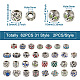 Kissitty 62 pièces 31 perles européennes en alliage de style strass MPDL-KS0001-03-4