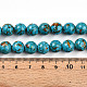 Окрашенные синтетической бирюзы круглые бусины пряди TURQ-Q100-01C-01-01-4