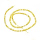 Naturelles agate jaune brins de perles G-O180-05C-2