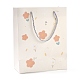 Rectangle avec des sacs en papier à motif de fleurs CARB-F008-01B-2