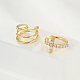 Real 18K Gold Plated Brass Cuff Earrings GM4836-1-1