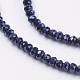 Chapelets de perles en verre électroplaqué GLAA-F076-FP01-3