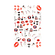 Autocollants d'art d'ongles Écologiques pour la saint valentin MRMJ-R096-XF3387-2