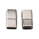Rectangle Smooth Surface 304 Stainless Steel Bayonet Clasps X-STAS-I037-22-2