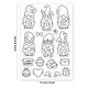 GLOBLELAND Easter Gnome Clear Stamps Easter Words Silicone Stamps Easter Egg Rubber Transparent Seal Stamps for Card Making DIY Scrapbooking Photo Album Decoration DIY-WH0167-57-0130-6