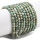 Природных амазонит бисер нитей G-K068-03-4mm-A-1