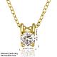 Real 18K Gold Plated Eco-Friendly Tin Alloy Cubic Zirconia Pendant Necklaces NJEW-BB08070-G-2