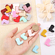 CHGCRAFT 26Pcs 13Colors Boot Shape Silicone Beads for DIY Necklaces Bracelet Keychain Making Handmade Crafts SIL-CA0001-89-3