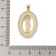 Латунные микропаве прозрачные подвески с фианитом KK-I712-28G-3
