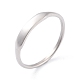304 кольцо на палец из нержавеющей стали с простой полосой для женщин RJEW-L103-06-P-1