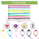 CHGCRAFT 100Pcs 4Inch Colorful Chicken Poultry Leg Bands Adjustable Plastic Cable Tie with 32Pcs 8 Styles Enamel European Beads for Bird Chicken Duck Parrot Geese Turkey DIY-CA0004-95-2