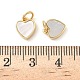 Сердечные подвески из натуральных белых ракушек KK-D502-19G-3