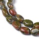 Natural Unakite Round Beads Strands G-Z006-A18-2