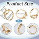 SUNNYCLUE 8Pcs Brass Cubic Zirconia Adjustable Ring Components KK-SC0003-94-2