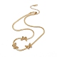 304 Halskette aus dreifachem Schmetterlingsanhänger aus Edelstahl mit Fischgrätenketten für Damen NJEW-P269-08G-2