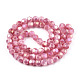 Opaque Frosted Glass Beads Strands EGLA-N006-076G-2
