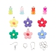 198pcs diy kits de joyería de pendientes de resina lindos DIY-LS0001-07-2