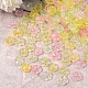 200 stücke 4 farben transparent sprühlackierte nachahmung jade glasperlen GLAA-SZ0001-77-4
