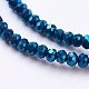 Chapelets de perles en verre électroplaqué EGLA-J025-F01-3
