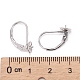 Accessoires pour boucles d'oreilles dormeuses en argent sterling plaqué rhodium X-STER-I017-084I-P-4