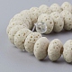 Brins de perles de pierre de lave naturelle G-F671-01A-02-3