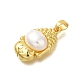 Подвески из латуни в форме будды с покрытием KK-M079-12G-2