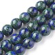 Brins de perles synthétiques assemblées en lapis-lazuli et malachite G-L528-03B-1