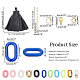 PH PandaHall 10 Sets Acrylic Link Ring Wristlet Keychain Trendy Bracelet Making Kit DIY-PH0009-41-3