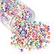 CHGCRAFT 240g 6 Colors Acrylic Large Hole Beads Candy Color Flat Round/Disc SACR-CA0001-09-1