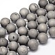 Round Electroplated Natural Druzy Geode Quartz Crystal Beads Strands G-A143B-16mm-04-1