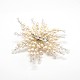 Flower Pearl Safety Brooches JEWB-O002-04A-2