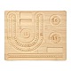 長方形の木製ブレスレットデザインボード  ビーズブレスレットネックレスジュエリー作成用  バリーウッド  34.5x28.3x1.05cm TOOL-YWC0003-03A-2