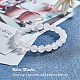 Olycraft 94pcs 8mm perles de marbre blanc naturel brins de perles de jade blanc rondes perles de pierres précieuses en vrac énergie pierre pour bracelet collier fabrication de bijoux G-OC0001-09-4