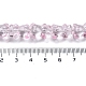 Chapelets de perles en verre électroplaqué&nbsp;EGLA-P063-PL01-4