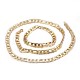 Hommes 304 en acier inoxydable figaro chaîne colliers et bracelets ensembles de bijoux SJEW-I189-05B-1