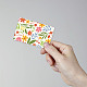 PVC プラスチック防水カード ステッカー  銀行カードの装飾用の粘着カードスキン  長方形  花  186.3x137.3mm DIY-WH0432-013-5