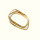 3Pcs Women's Simple Fashion Square Vacuum Plating 304 Stainless Steel Stackable Bangles BJEW-O182-05G-2