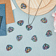 Dicosmétique 30 pièces breloques coeur breloques caducée coeur creux breloques d'infirmière médicale couleur arc-en-ciel fée avec breloques strass pendentifs d'amour pendentifs en alliage pour la fabrication de bijoux FIND-DC0003-14-5