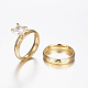 304 Stainless Steel Couple Rings RJEW-P057-14-6-1