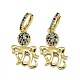 Alloy Micro Pave Cubic Zirconia Dangle Earrings EJEW-F209-02G-1