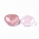Piedra de amor de corazón de cuarzo rosa natural G-S364-062B-3