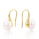 Серьги-подвески из натурального жемчуга из латуни PEAR-N020-08C-01-2