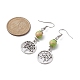 Boucles d'oreilles pendantes en alliage avec arbre de vie et perles de jaspe impérial synthétiques EJEW-JE05405-3