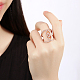 Латунь кубический цирконий полые широкие полосы палец кольца для партии RJEW-BB16268-8RG-7