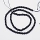 Rondmaline noire naturelle chapelets de perles rondes X-G-I160-01-5mm-2