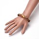 Men's Wood Beads Stretch Bracelets BJEW-JB04121-02-4