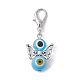 Ecil eye ange décorations pendentifs en résine et verre HJEW-JM01513-4