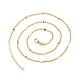 Collar de cadena de eslabones ovalados de latón para mujer NJEW-P265-03G-3